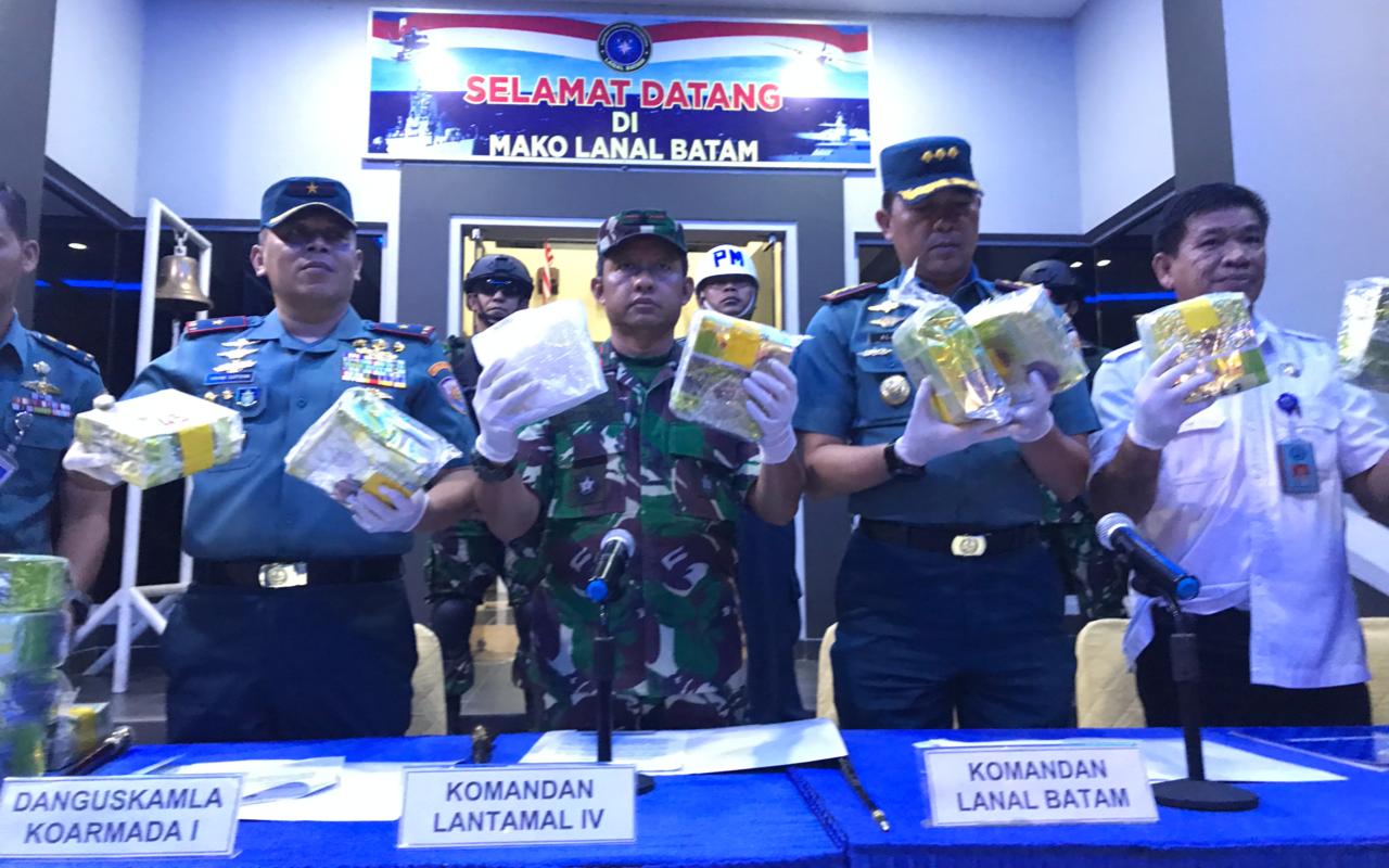 F1QR TNI AL Batam Gagalkan Sabu Jaringan Internasional 47 Kg