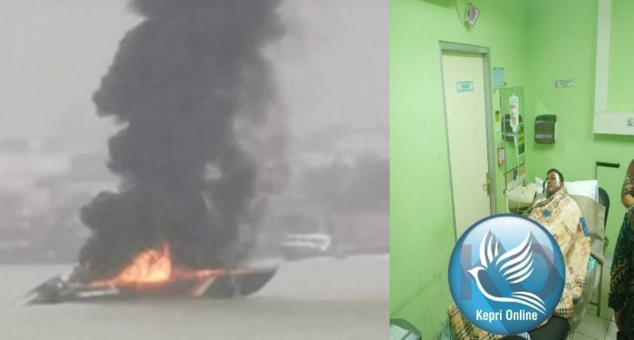 Kapal Cepat Diduga Milik Pemkab Karimun Terbakar