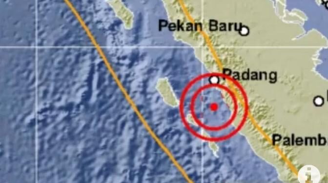 Pesisir Selatan Sumbar Diguncang Gempa Tektonik Magnitudo 5,3