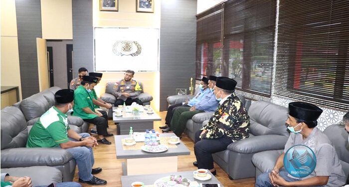 Terapkan 3M,Kapolres Karimun Terima Kunjungan GP Ansor