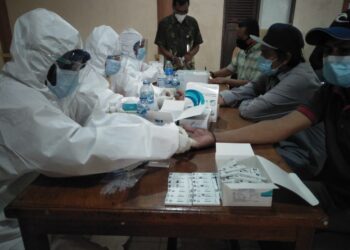 Ciptakan Pilkada Bebas Covid 19, KPPS Jalani Rapid Tes