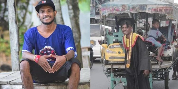 Jadi Tukang Odong-odong Demi Biaya Kuliah, Pemuda Papua Ini Buktikan Bisa Wisuda
