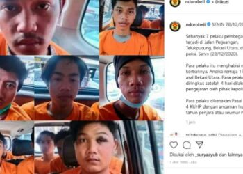 Ini Tampang 7 Pelaku Begal Sadis di Bekasi yang Tewaskan Remaja