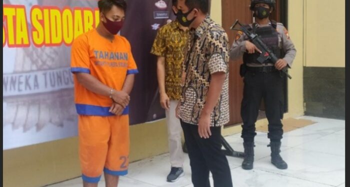 Polisi Sidoarjo Amankan Pria Beristri Yang Onani di Pinggir Jalan