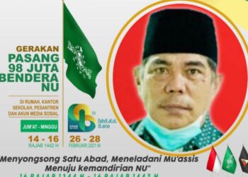 Peringatan Harlah NU, Polda Kepri dan PWNU Kepri Kerjasama Dalam Gerakan Pemasangan 98 Juta Bendera NU