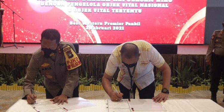 Penandatanganan Nota Kesepahaman dan Perjanjian Kerja Sama Antara Polda Kepri dan Lembaga Pemerintah Serta Lembaga non Pemerintah