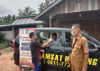 Ringankan Beban Masyarakat yang berada jauh di Desa, Samsat Kabupaten Lingga Jemput Bola.