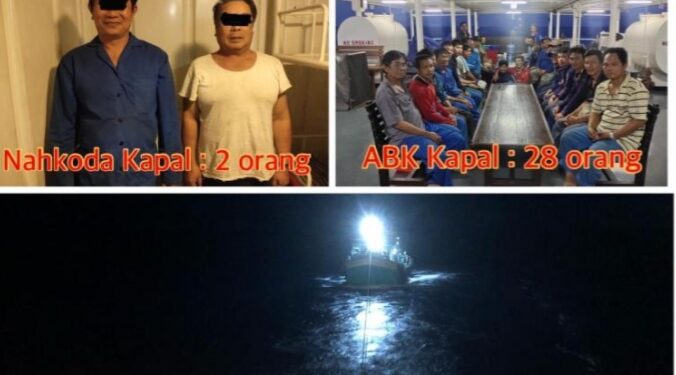 Korpolairud Baharkam Polri Berhasil Mengamankan Dua Unit Kapal Ikan Asing Berbendera Vietnam