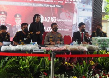 Bareskrim dan Bea Cukai Gagalkan Peredaran Narkoba 42,3 Kg Sabu dan 85 Ribu Pil Ektasi