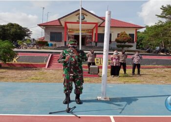 TNI – POLRI Lakukan Apel Kesiapan Karhulata di Polsek Buru