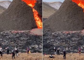 Ngeri-ngeri Sedap, Orang-orang Ini Bermain Voli di Dekat Gunung Meletus