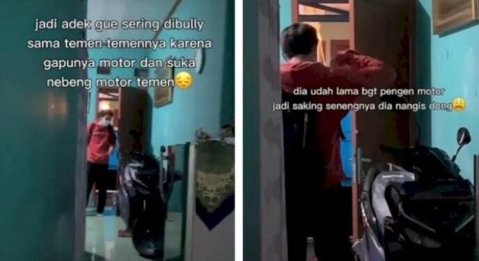 Belikan Adiknya Motor karena Sering Di-Bully, Perjuangan Kakak Ini Bikin Haru