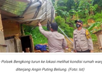 Angin Puting Beliung Terjang Belasan Rumah di Bengkong