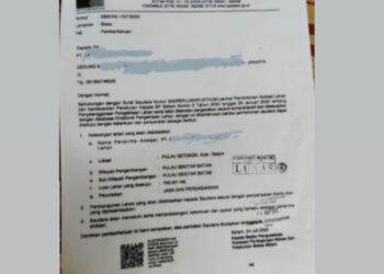 Tohom Sinaga: Apa Urgensinya Pengalokasian Lahan Seluas 700.051 M2 di Jembatan 3 Setokok Oleh Kepala BP Batam, Begitu Cepatnya Dokumen dan Administrasinya Keluar