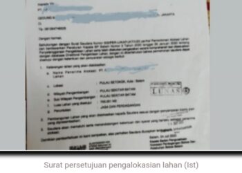 Jika Perusahaan Spekulan Lahan, BP Batam Diminta Segera Cabut Ijin Alokasi Lahan 70 Ha di Pulau Setokok Jembatan 3 Barelang