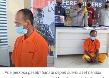Pria Perkosa Istri Tetangga di Depan Suaminya