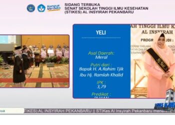 Ini Wisudawati Terbaik Asal Meral yang Harumkan Nama Karimun di Stikes Al Insyirah Pekanbaru