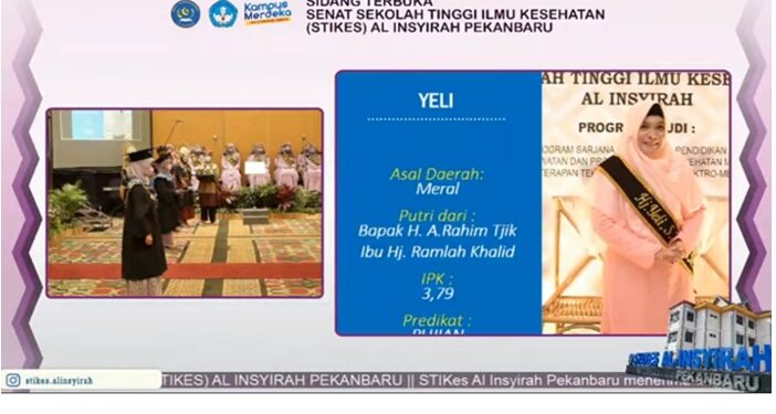 Ini Wisudawati Terbaik Asal Meral yang Harumkan Nama Karimun di Stikes Al Insyirah Pekanbaru