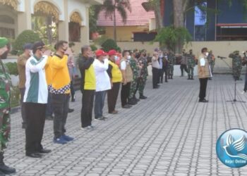 Koramil 01 Tanjung Balai karimun Ikuti Apel Siaga Siaga Pemutusan Covid 19