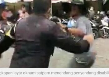 Keterlaluan, Oknum Satpam Aniaya Penyandang Disabilitas di Pasar Simpang Limun Medan