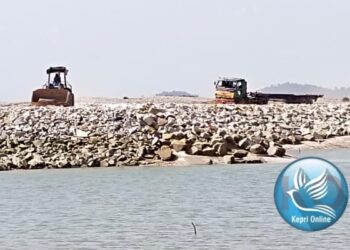 Diduga Ilegal Empat OKP Karimun Meminta PT.Grace Rich Marine Berhenti Lakukan Aktifitas