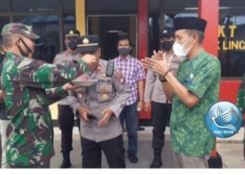 Di HUT Bhayangkara ke-75, Kesbangpol dan Koramil Daik Lingga Beri Kejutan