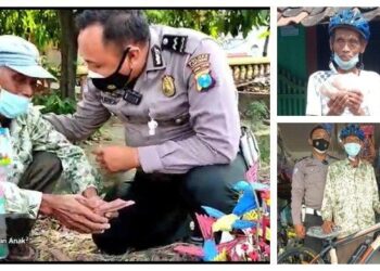 Disuruh Tak Berjualan selama PPKM, Kakek Penjual Mainan Diberi Sepeda dan Uang Rp 5 Juta