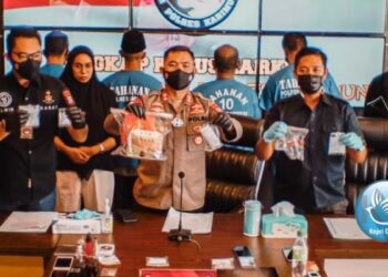 Polres Karimun Tangkap 16 Tersangka Pengedar Narkoba, 1,1 Kg Sabu Diamankan