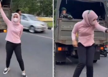 Gadis Muda Ini Lakukan Aksi Nekat di Depan Pasukan TNI, Tak Ada Takut-takutnya