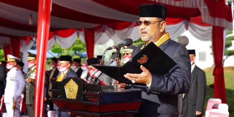 Bupati Karimun Pimpin Upacara Peringatan HUT Kemerdekaan RI ke-76