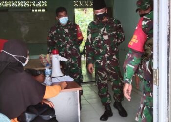 Gurindam 12 Kodim 0317 TBK Koramil 02 Moro Lakukan Vaksinasi di Desa Paoh, Targetkan 150 Orang Divaksinasi Sinovac