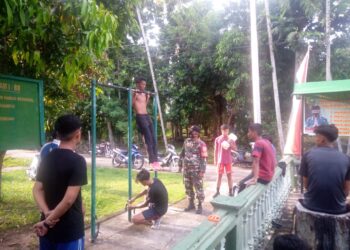 Pelatihan Awal 10 Orang Putra Tempatan Calon Tamtama Koramil Moro 02/ Kodim 0317 TBK