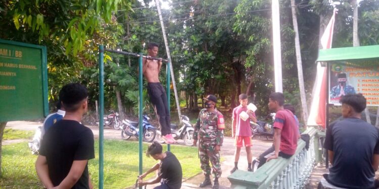 Pelatihan Awal 10 Orang Putra Tempatan Calon Tamtama Koramil Moro 02/ Kodim 0317 TBK