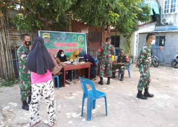 Serbuan Vaksinasi Gurindam 12 Kodim 0317 Moro Laksanakan Vaksinasi Serentak Dosis Pertama dan Kedua di Moro