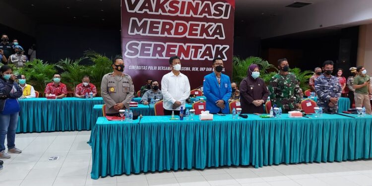 GAMKI Kepulauan Riau Ikut dalam Giat Vaksinasi Merdeka Serentak 96, Rikson Sitompul Pesankan Tetap Patuhi Prokes 5M