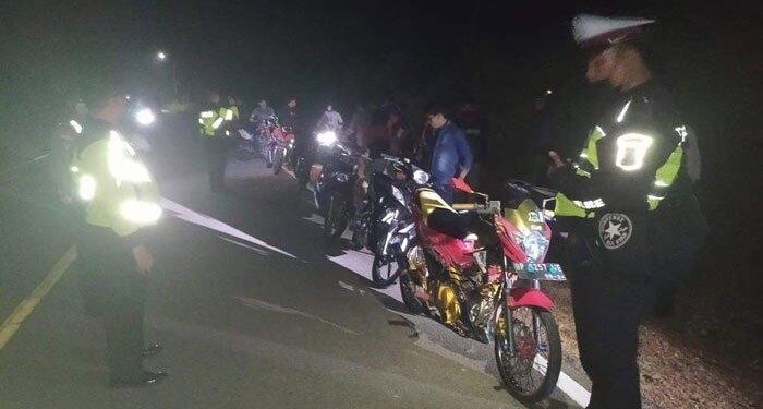 Balap Liar di Bintan, Belasan Remaja Kocar-kacir Dirazia Polisi