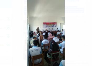 Kesbangpol Lingga Gelar Dialog Cinta Tanah Air dan Bela Negara, di Kecamatan Katang Bidare