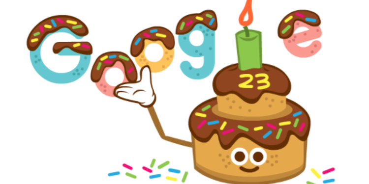 Google Rayakan Ulang Tahun Ke-23 dengan Doodle Berbentuk Kue