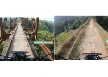 Viral Jembatan Gantung Bagaikan Tempat Uji Nyali, Senggol Sedikit Beda Dunia