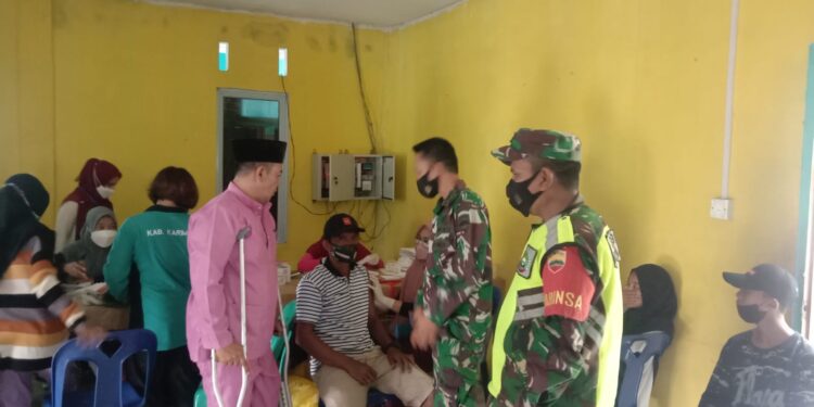 Gurindam 12 Kodim 0317 TBK Koramil 02 Moro  Berperan Aktif Kegiatan Vaksinasi