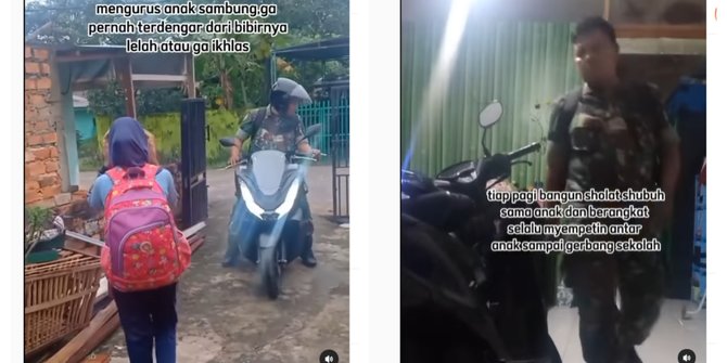6 Tahun Sudah Terlewat, Prajurit TNI Ini Dengan Ikhlas Mengurus Anak Sambung