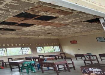 Sekolah SMKN Moro minta Perhatian Pemerintah Dinas Terkait, Plafon Sekolah Banyak Rusak