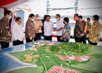 Presiden Jokowi Didampingi Gubernur Kepri Melepas Ekspor SGA Perdana Tahun 2022