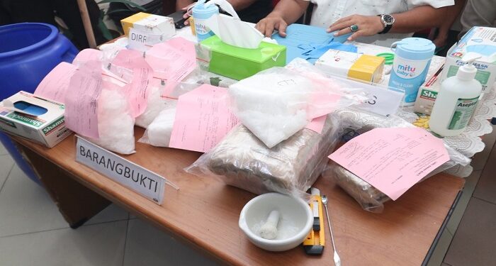 Pemusnahan Barang Bukti Narkotika Jenis Sabu Dan Ganja Oleh Ditresnarkoba Polda Kepri