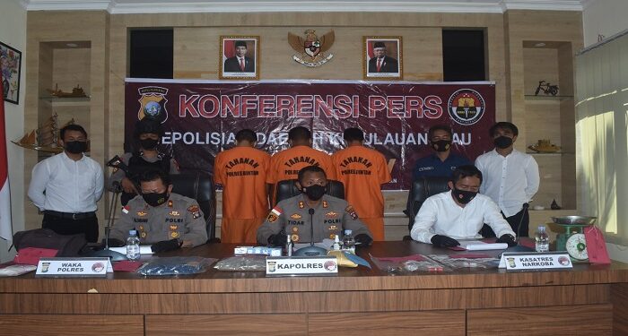 3 Pelaku Narkoba Berhasil Dibekuk Satresnarkoba Polres Bintan.
