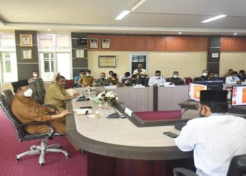 Pimpin Rakor Persiapan Ramadhan, Bupati Aunur Rafiq Bolehkan Salat Tarawih Tanpa Jaga Jarak