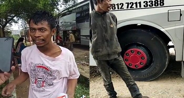 Video Viral Seorang Pria Menumpang di Kolong Bus dari Merak ke Lampung, Mengaku Tak Punya Ongkos