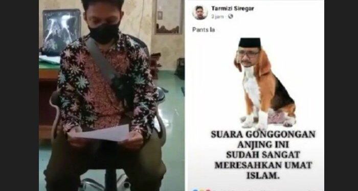Bagikan Foto Menag Bertubuh Anjing, Pemuda Di Tanjungbalai Minta Maaf Diduga Takut Dipenjarakan