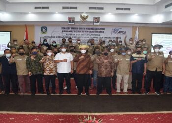 Wakili Bupati Karimun, Kadis Kominfo Hadiri Pelantikan SMSI Se-Propinsi KEPRI