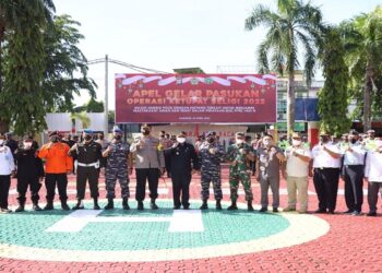Apel Gelar Pasukan Dalam Rangka Operasi Ketupat Seligi 2022 Polres Karimun